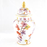 Herend Autumn Leaves Ginger Jar Figurine