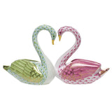 Herend Kissing Swans Figurine