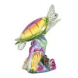 Herend Sea Turtle Figurine With Coral