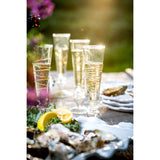 Footed Razzle Dazzle Champagne Flutes, Set of 6