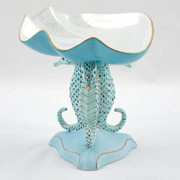 Herend Seahorse Shell Compote