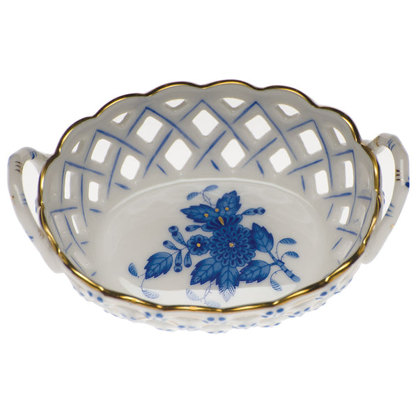 Herend Openwork Basket W/handles (Small)