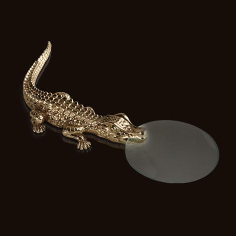 L'Objet Gold Crocodile Magnifying Glass