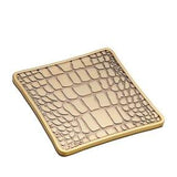L'Objet Crocodile Antiqued Brass Coasters (Set of 4)