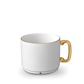 L'Objet, Gold Soie Tressée Tea Cup + Saucer (Set of 2)