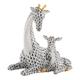 Herend Mother And Baby Giraffe Figurine