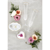 Herend Scalloped Tray W/ Monogram M