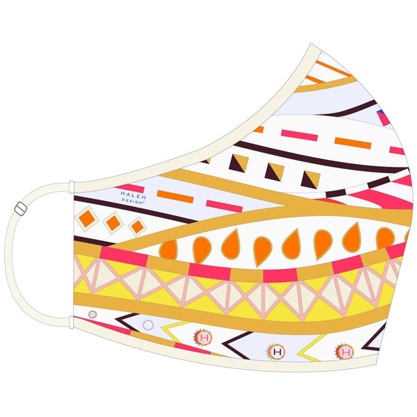 Designer Face Mask in Coral by Haleh Design
