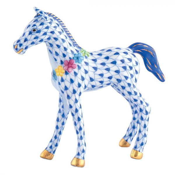 Herend Foal With Flowers Figurine