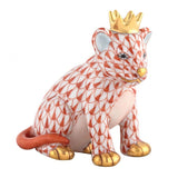 Herend Lion Cub With Crown Figurine