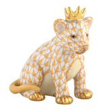 Herend Lion Cub With Crown Figurine
