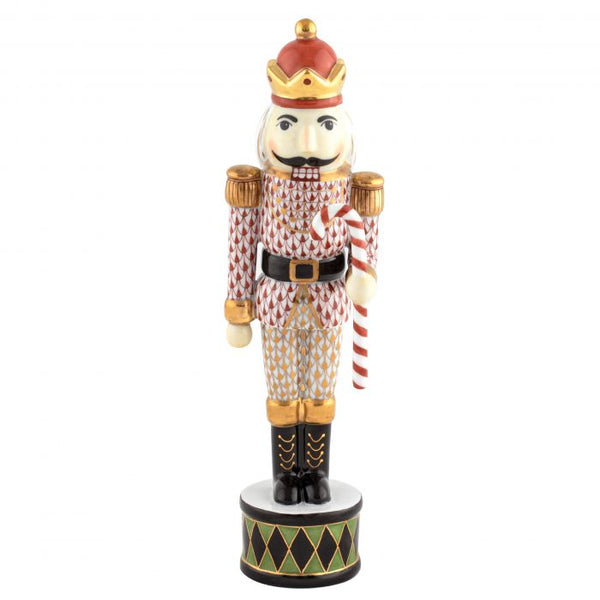 Herend Nutcracker With Candy Cane Figurine