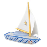 Herend Sailboat At Sea Figurine