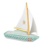 Herend Sailboat At Sea Figurine
