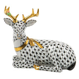 Herend Lying Christmas Deer