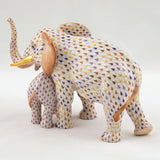 Herend Mother and Baby Elephant