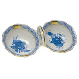 Herend Chinese Bouquet Twin Salt Blue