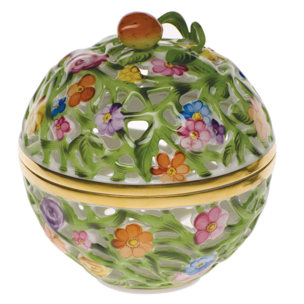 Herend Small Openwork Ball - White C-----06215-0-11