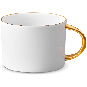 L'Objet Corde Tea Cup + Saucer (Set of 2) Gold