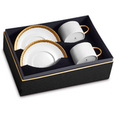 L'Objet Corde Tea Cup + Saucer (Set of 2) Gold