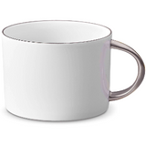L'Objet Corde Tea Cup + Saucer (Set of 2) Platinum