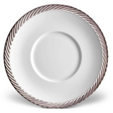L'Objet Corde Tea Cup + Saucer (Set of 2) Platinum