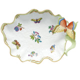 Herend Large Leaf Dish w/Butterfly - VBA---07757-0-17